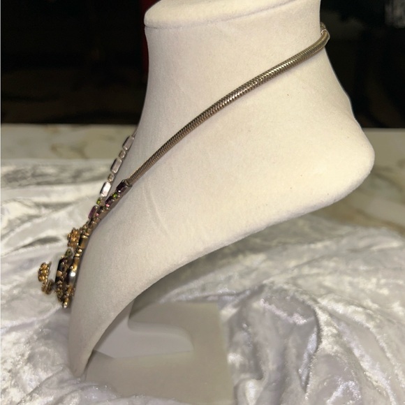 Juliana • Vintage • Necklace • Earrings • Gold Tone • Purple/ Green • Rhinestone - Picture 14 of 15